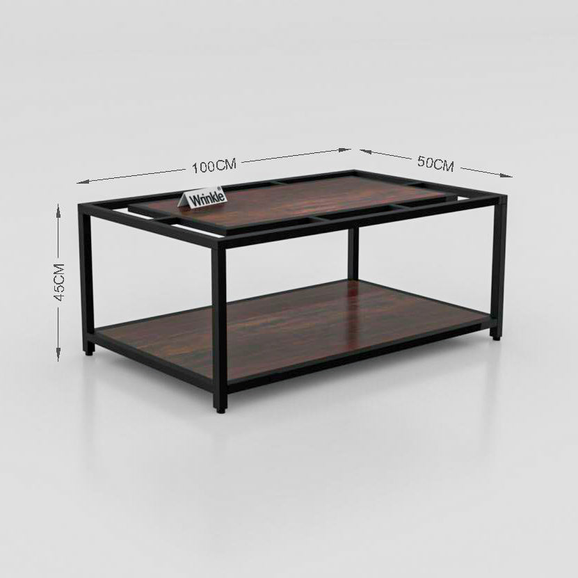 Imperial iron Coffee Table (walnut top in Sheesham Wood ) - Furnishiaa -  - 
