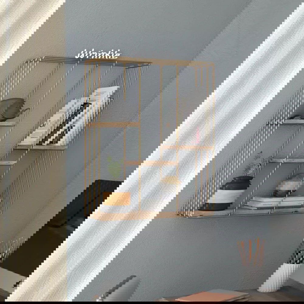 Iron And Solid Sheesham Wood 4 Piece Square Accent Shelf - Furnishiaa -  - 