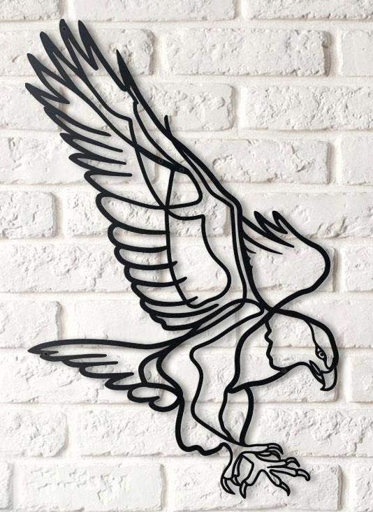 Iron Bird Wall Hanging & Mounted Sculpture Wall Art for Home Decor - Furnishiaa -  - 