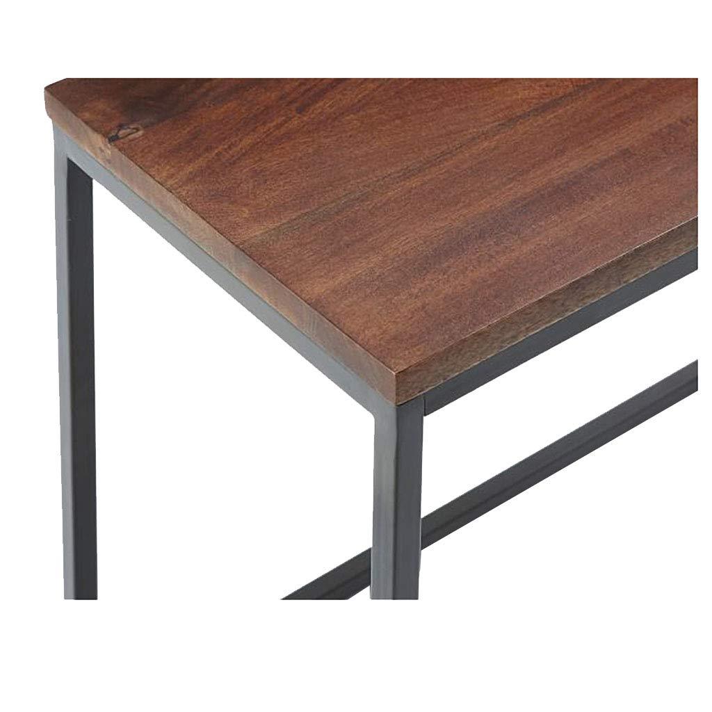 Iron Frame Solid Wood Bedside Table for Living Room - Furnishiaa -  - 