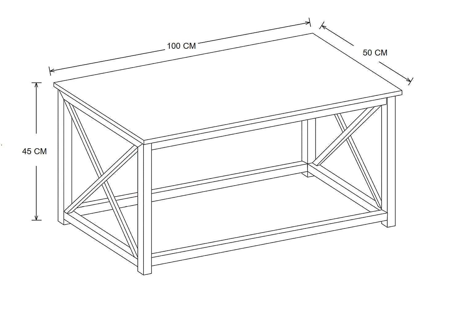 Iron Frame Solid Wood Center Coffee Tables for Living Room - Furnishiaa -  - 