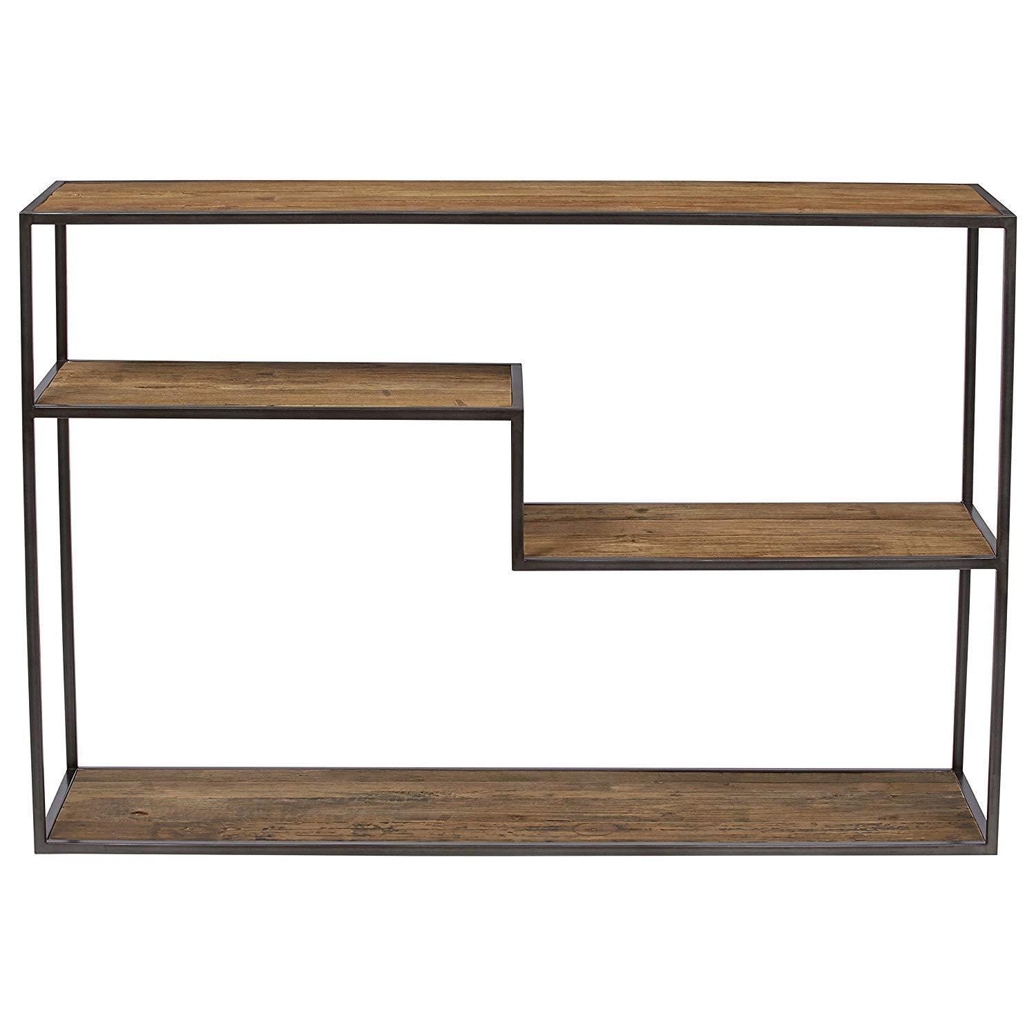 Iron Frame Solid Wood Console Table for Living Room Entrance - Furnishiaa -  - 