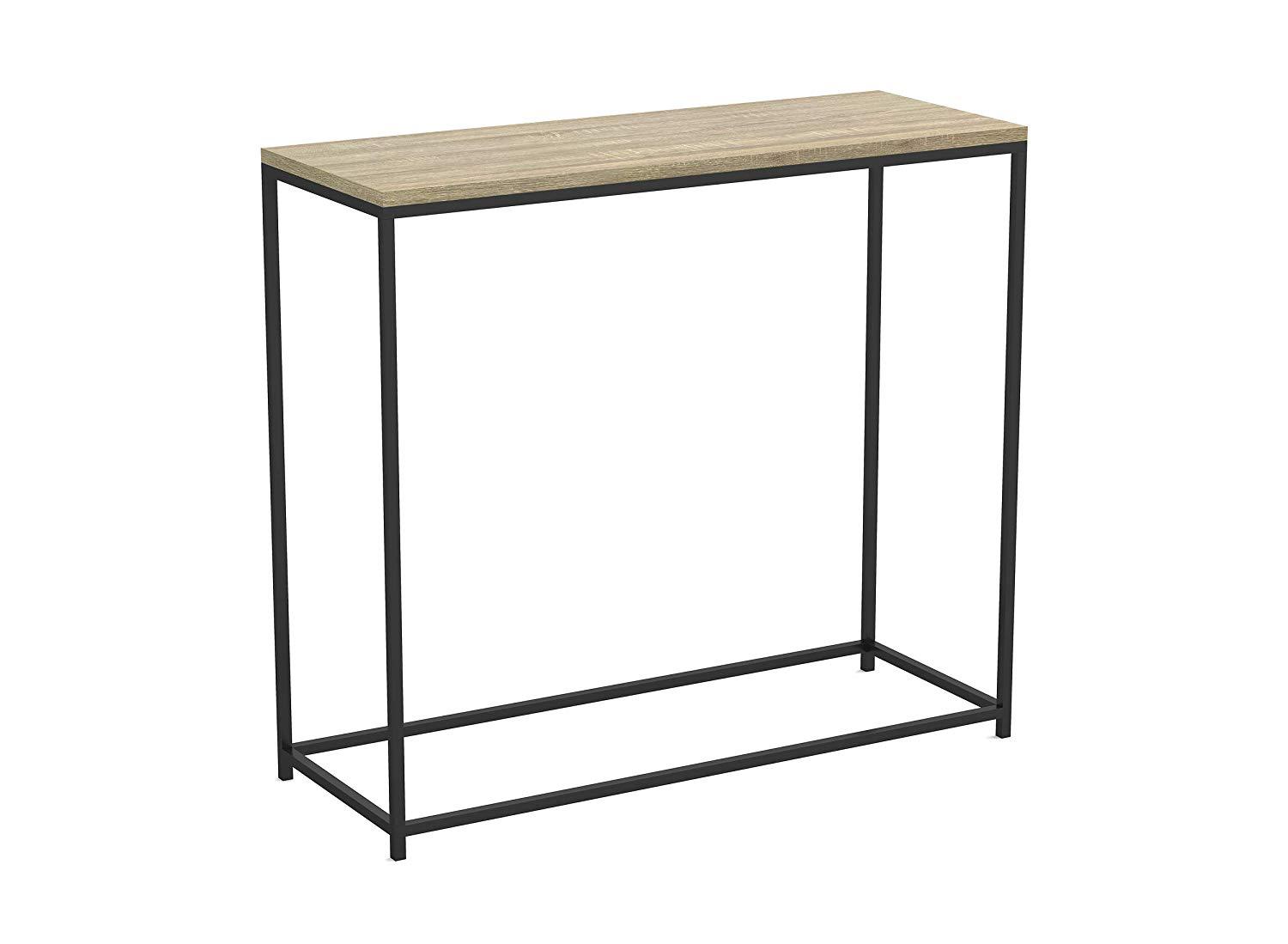 Iron Frame Solid Wood Console Table for Living Room Side Table for Bedroom - Furnishiaa -  - 