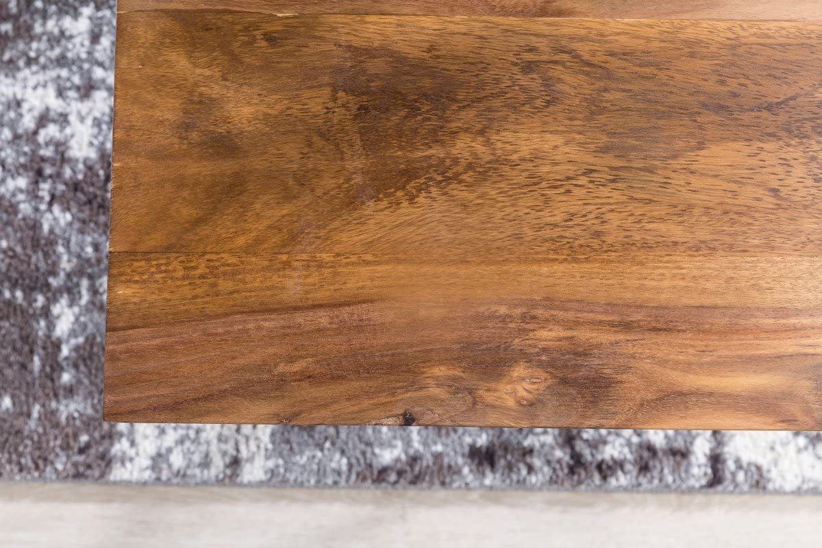 Iron & Solid Sheesham Wood Square Coffee Table for Home - Furnishiaa -  - 