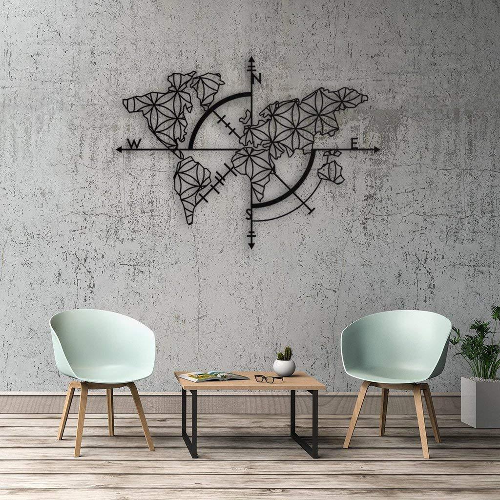 Iron Wall Hanging & Mounted Sculpture Compass Yantra Wall Art for Home Decor - Furnishiaa -  - 