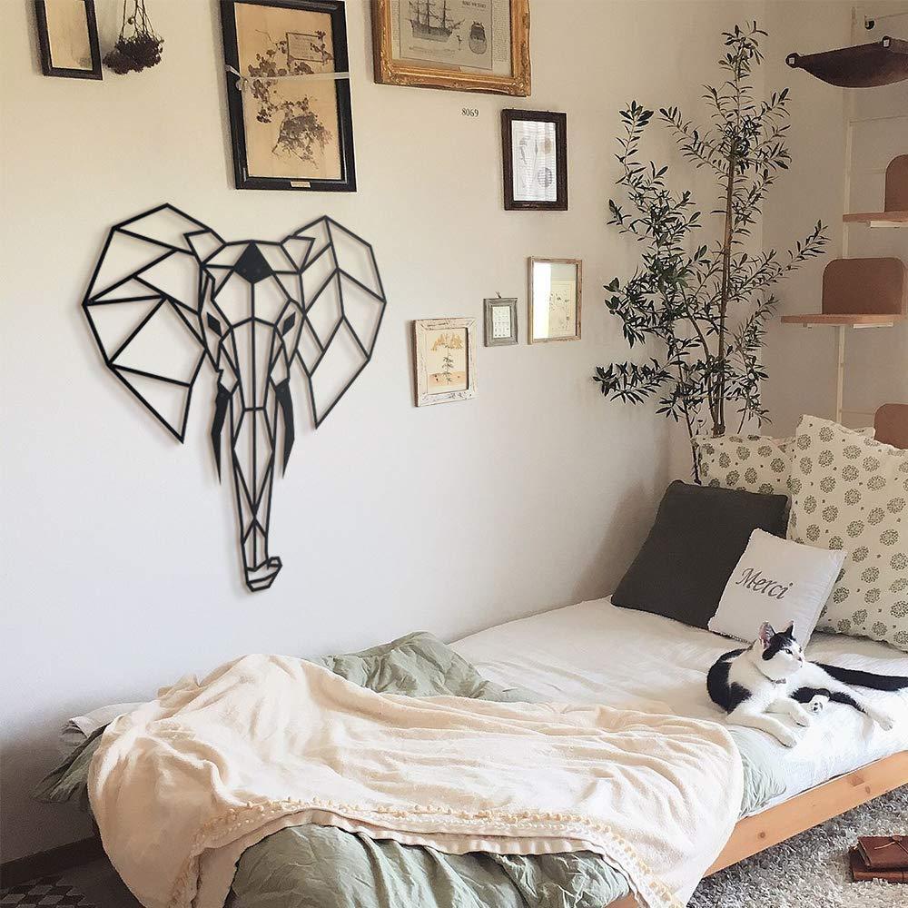 Iron Wall Hanging & Mounted Sculpture Elephant Head Wall Art for Home Decor - Furnishiaa -  - 