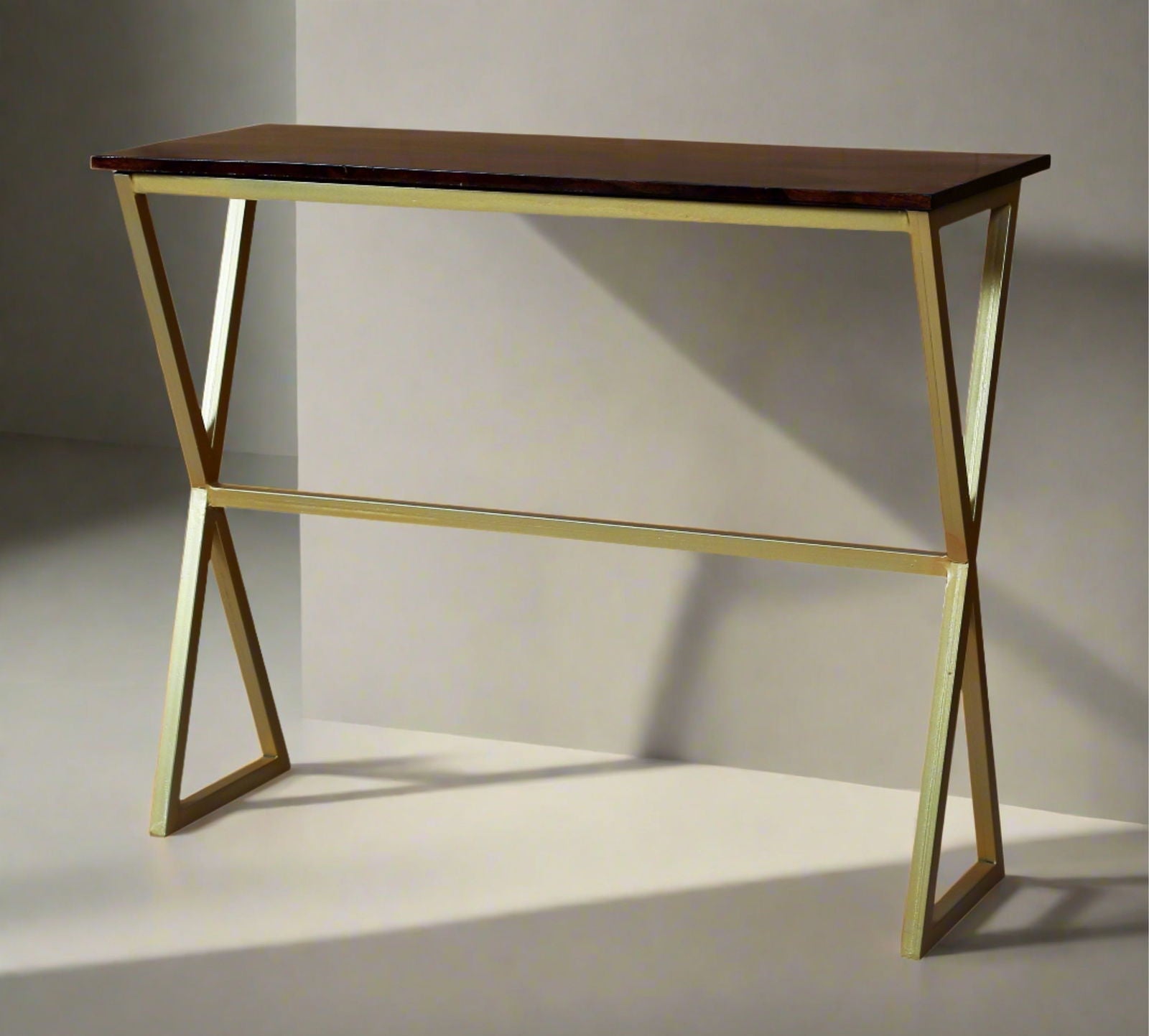 Iron & Wood Console Table For Living Room - Furnishiaa -  - 