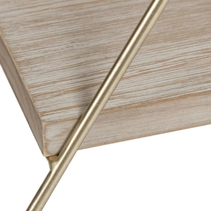 Iron and Solid Sheesham Wood 3 Tiered Floating Rustic Wall Shelf - Furnishiaa -  - 