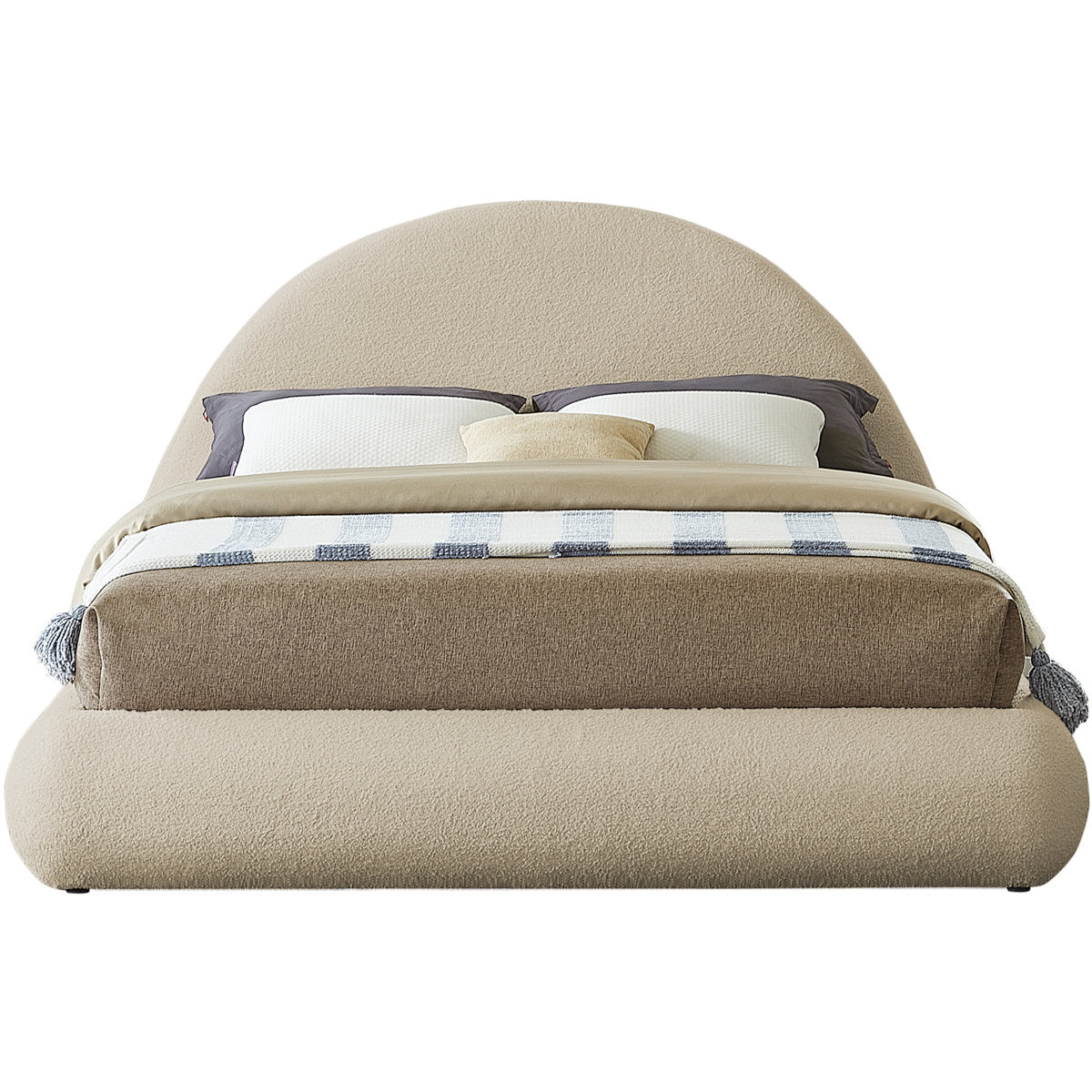 Furnishiaa Premium Fabric Upholstered Platform Bed