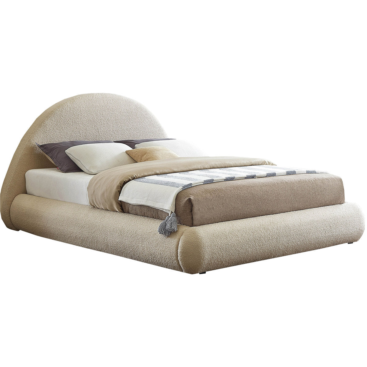 Furnishiaa Premium Fabric Upholstered Platform Bed