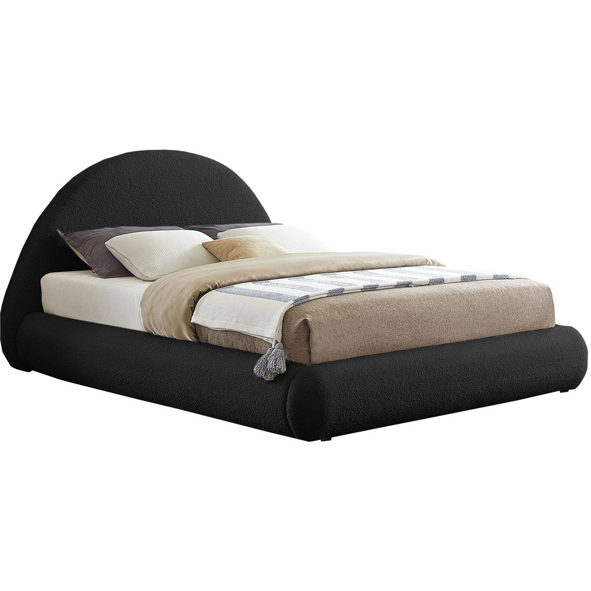 Furnishiaa Premium Fabric Upholstered Platform Bed