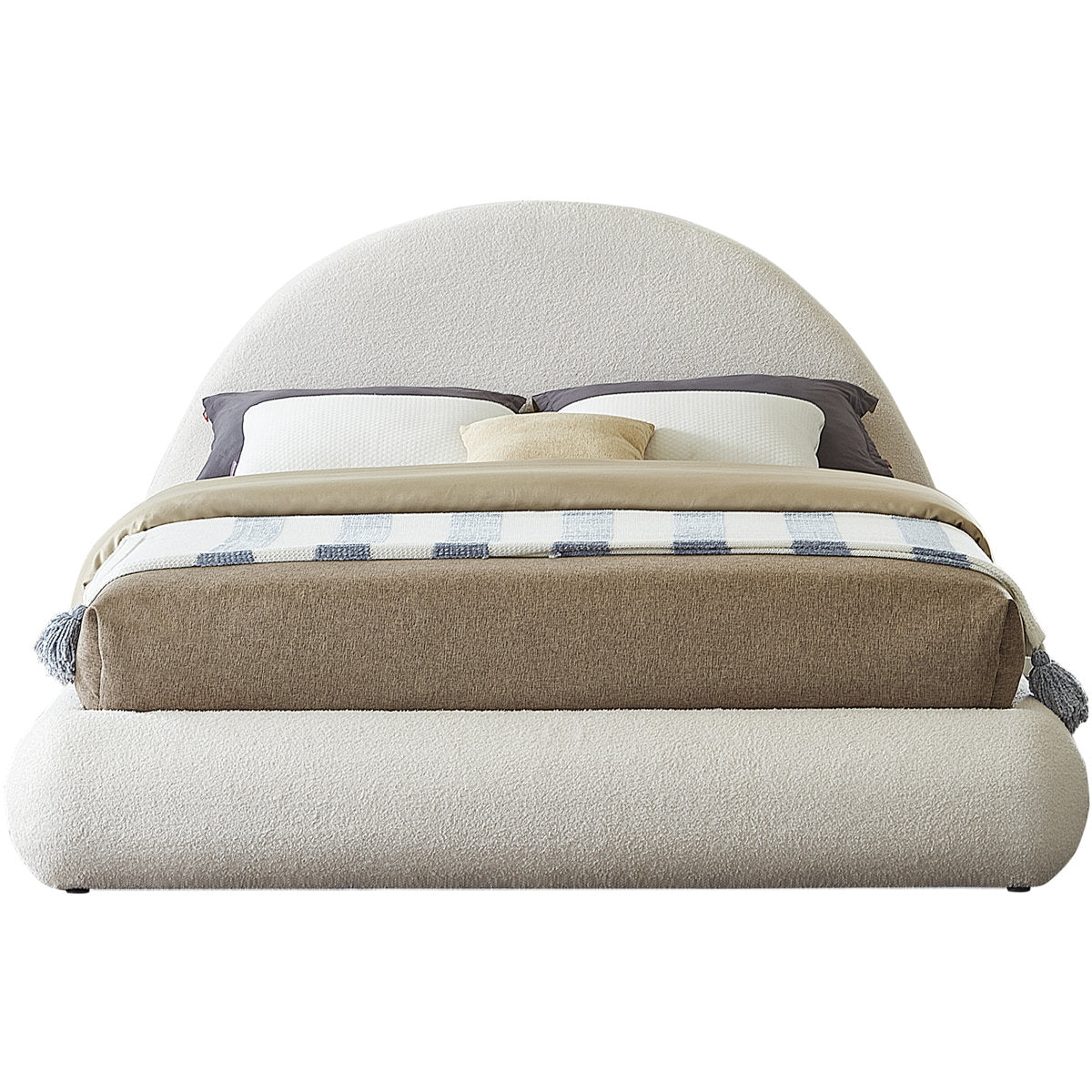 Furnishiaa Premium Fabric Upholstered Platform Bed