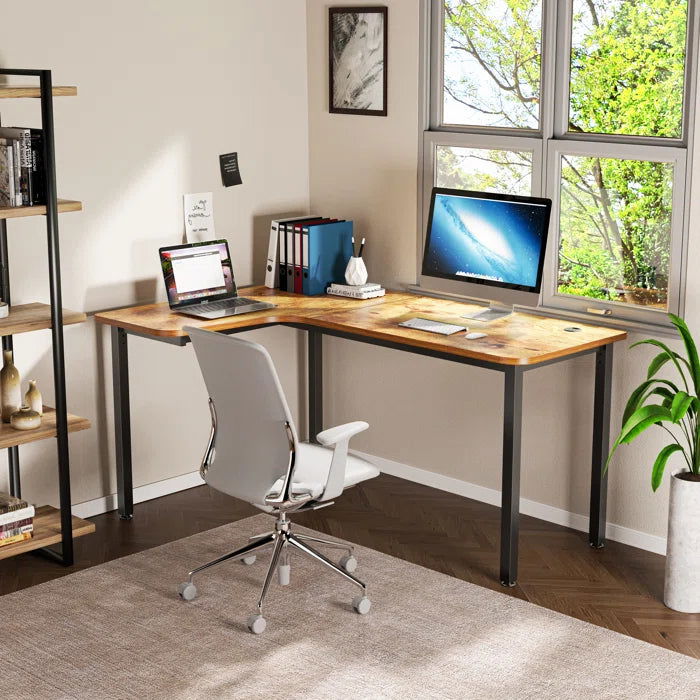 L-Shaped Wooden Office cum Computer cum Study Table - Furnishiaa -  - 