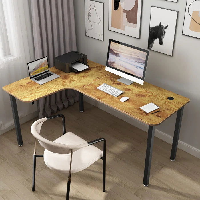 L-Shaped Wooden Office cum Computer cum Study Table - Furnishiaa -  - 