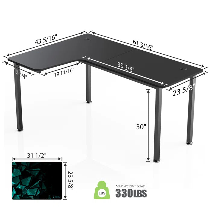 L-Shaped Wooden Office cum Computer cum Study Table - Furnishiaa -  - 