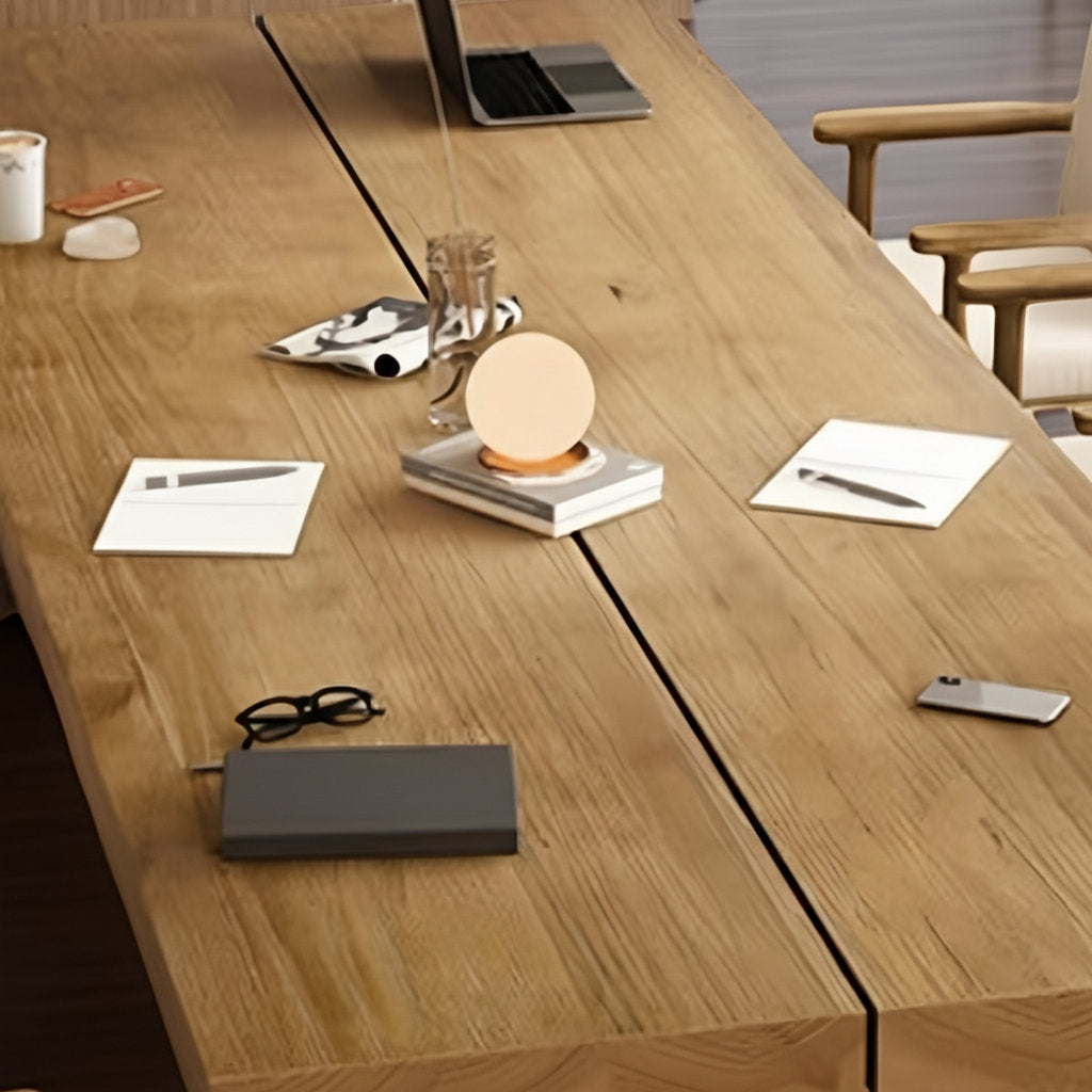 Furnishiaa Rectangular Banquet Style Solid Wood Dining Table