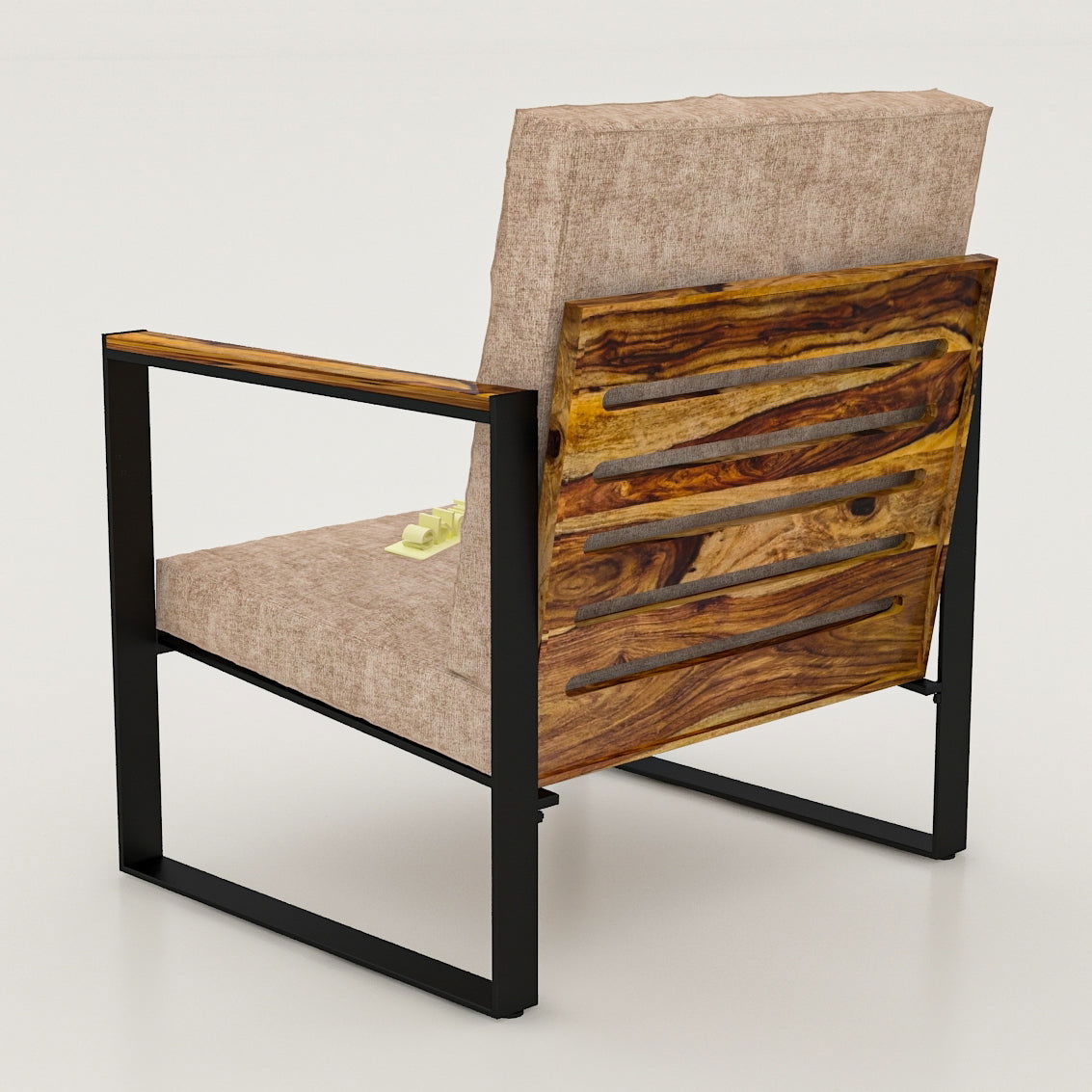 Latest Heavy Iron Metal Arm Chair With Honey finish - Furnishiaa -  - 