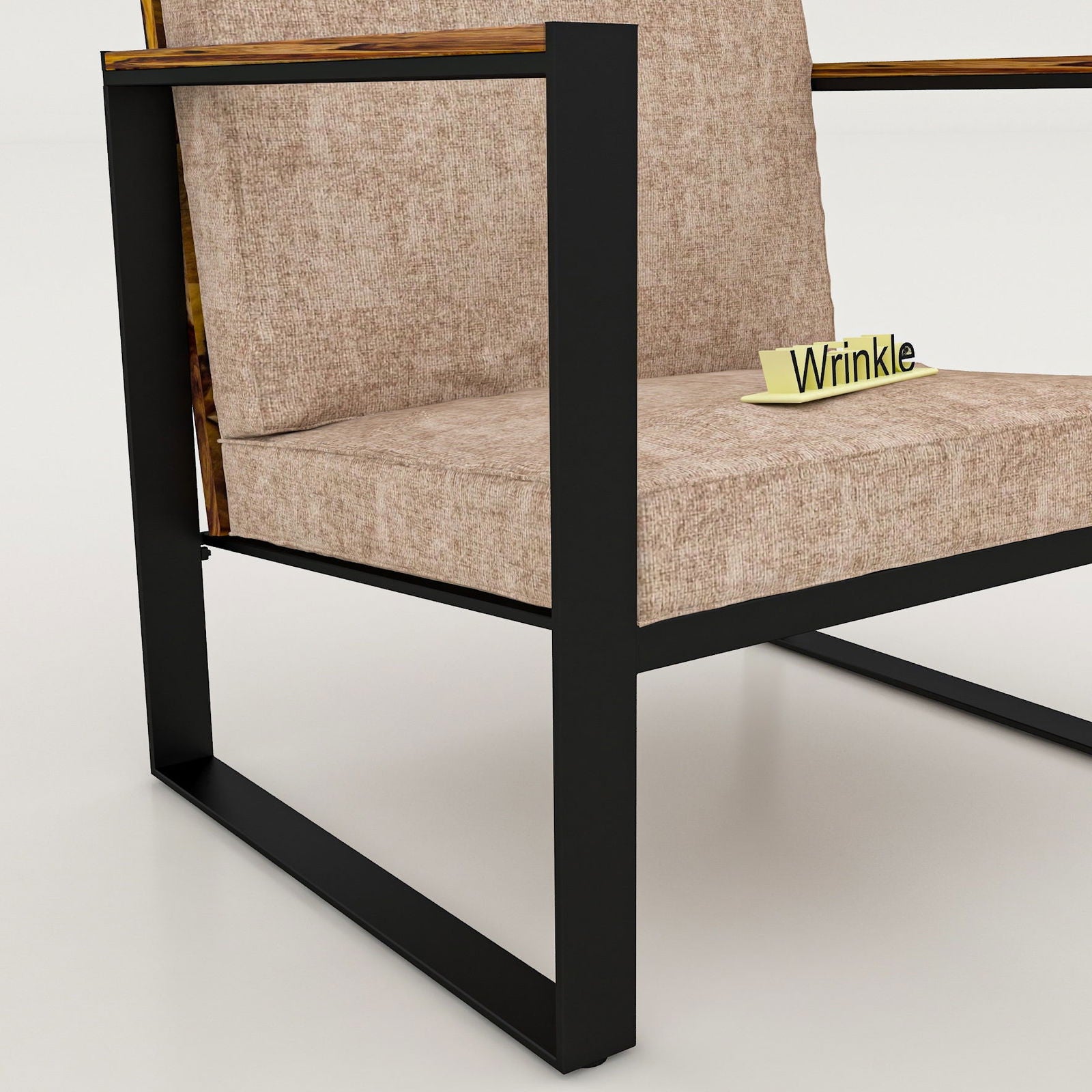 Latest Heavy Iron Metal Arm Chair With Honey finish - Furnishiaa -  - 