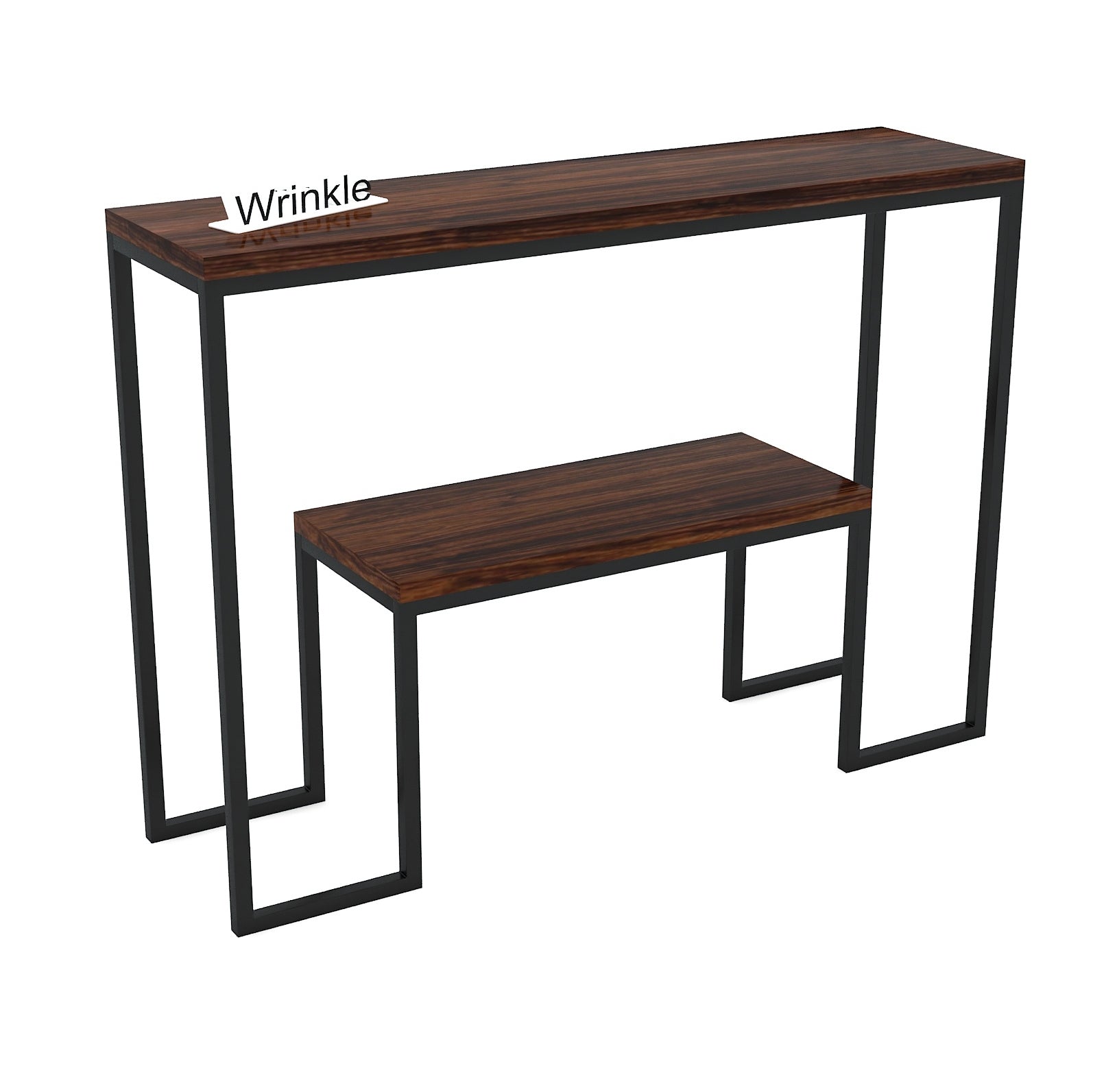 Latest Rectangle Console Table (Heavy Iron Metal With Solid Sheesham Wood) - Furnishiaa -  - 