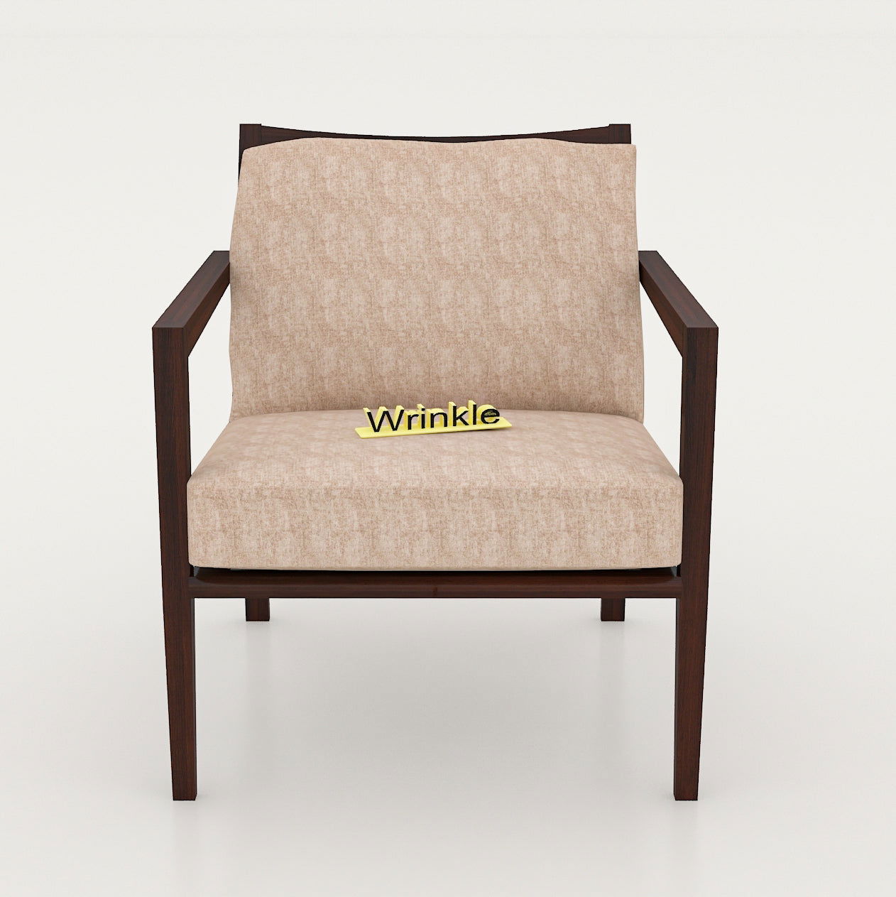 Latest Walnut Solid Sheesham Wooden Arm Chair With Molfino Fabric - Furnishiaa -  - 