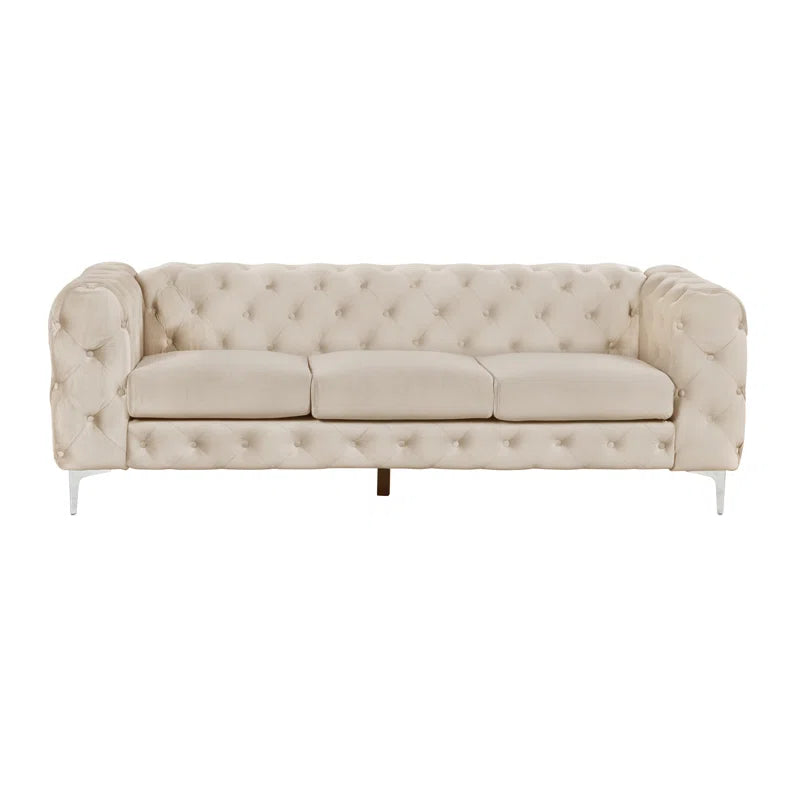 Luxorious Upholstered Button-Tufted Sofa For Living Room - Furnishiaa -  - 