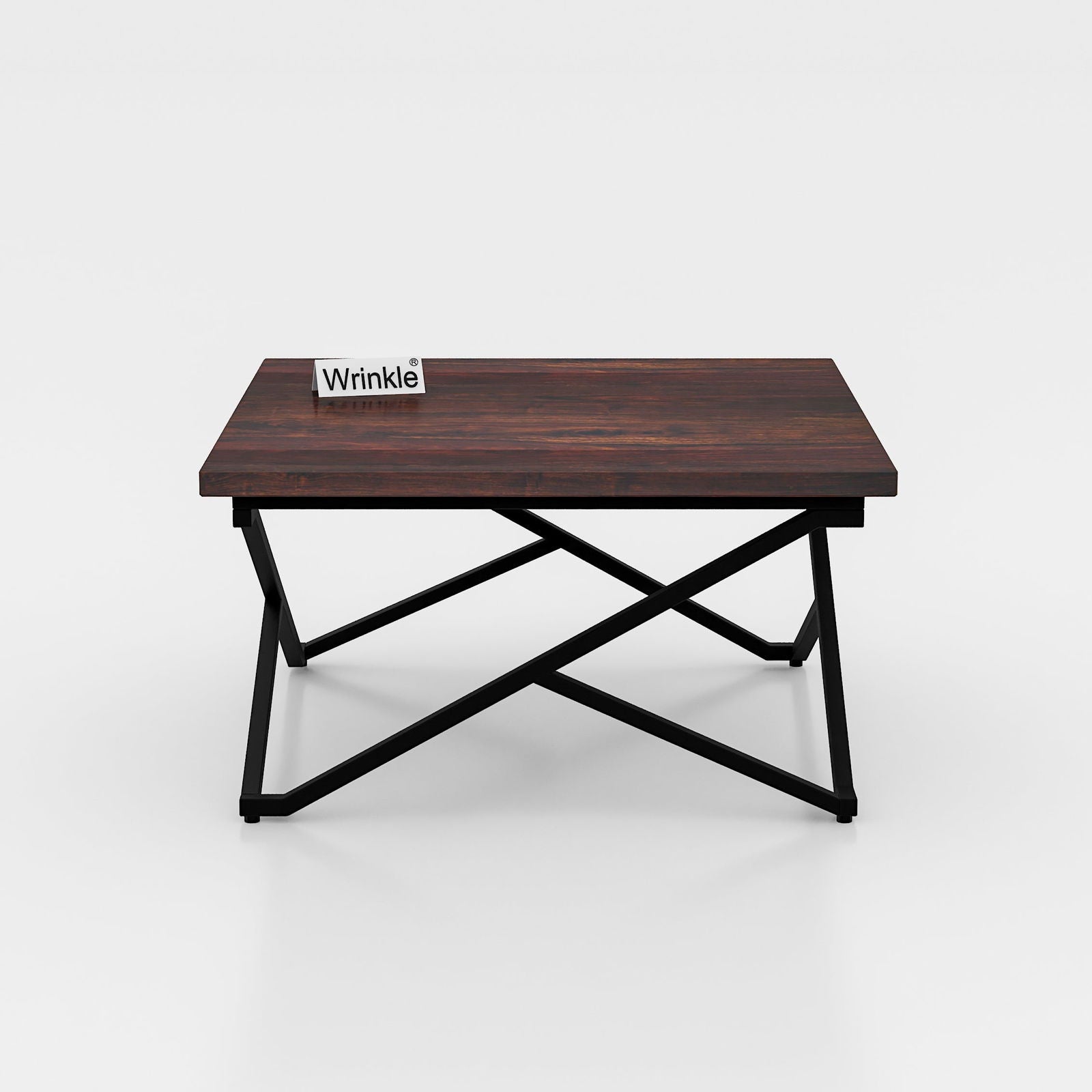 Luxurious Metal  Coffee Table Walnut Top in Sheesham Wood - Furnishiaa -  - 
