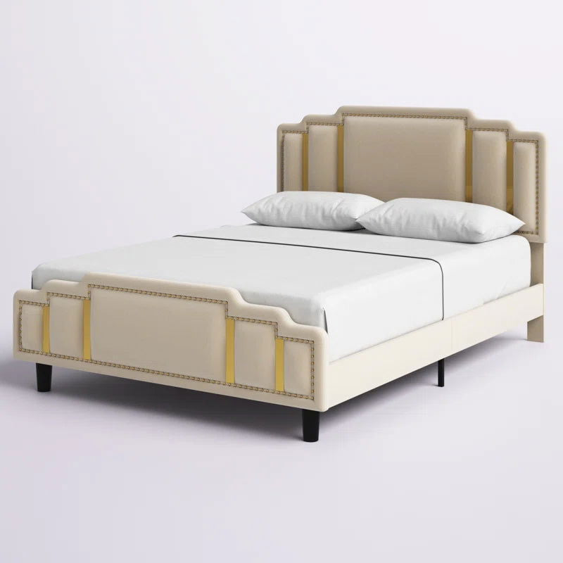 Luxurious Velvet Upholstered Bed With Tufted Headboard - Furnishiaa -  - 
