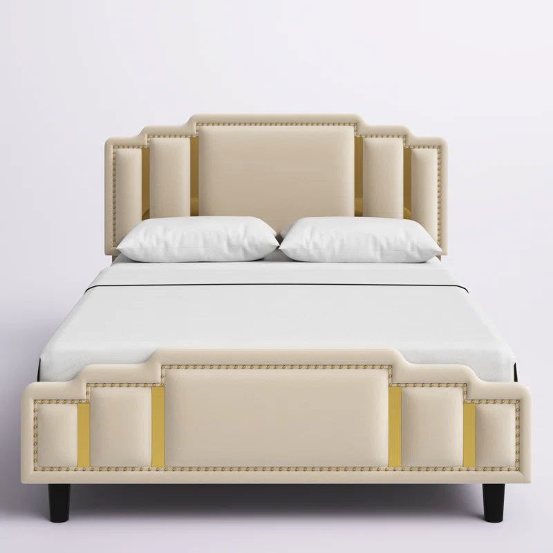 Luxurious Velvet Upholstered Bed With Tufted Headboard - Furnishiaa -  - 