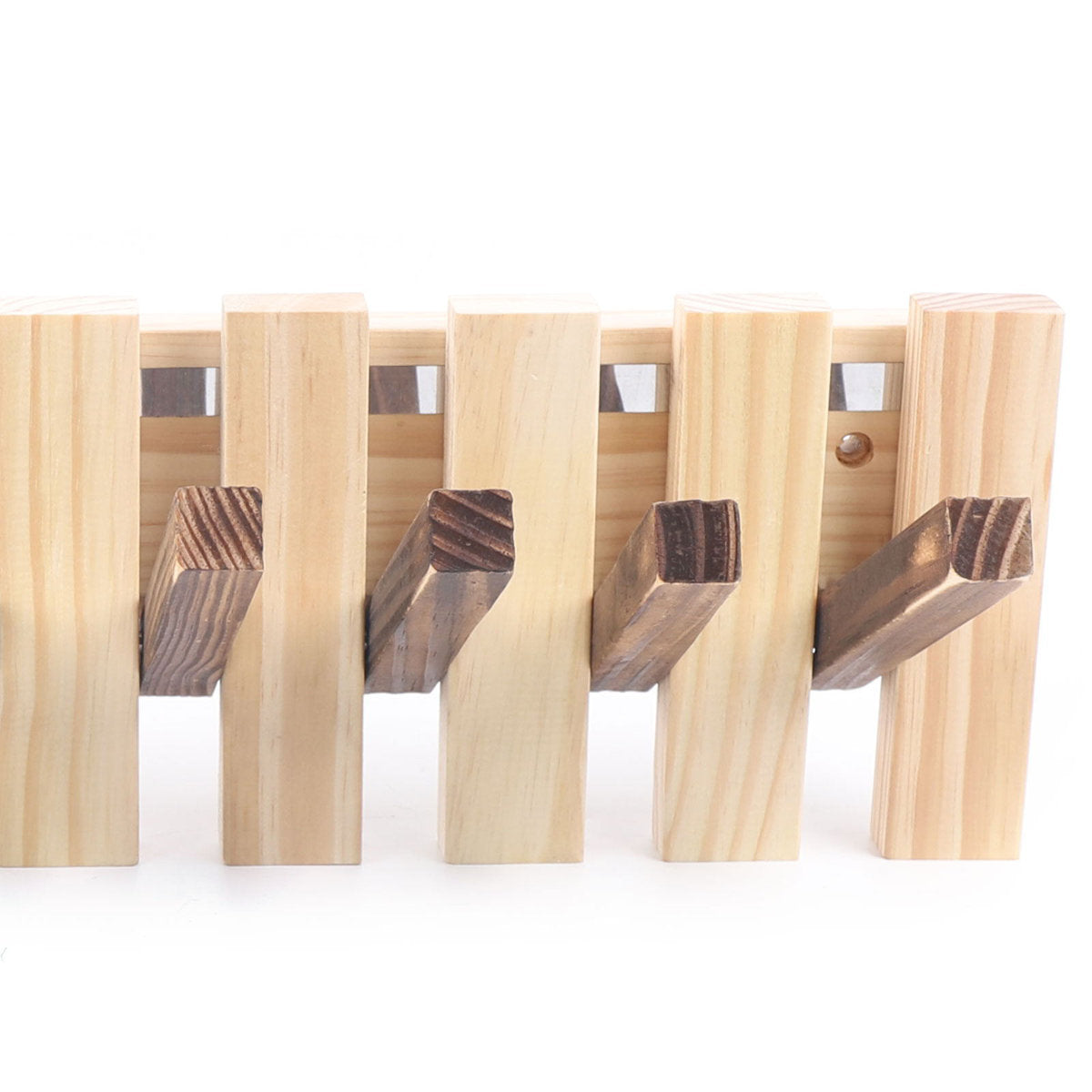 Furnishiaa Modern Wall-Mounted Coat Rack with Wooden Panel & Hooks