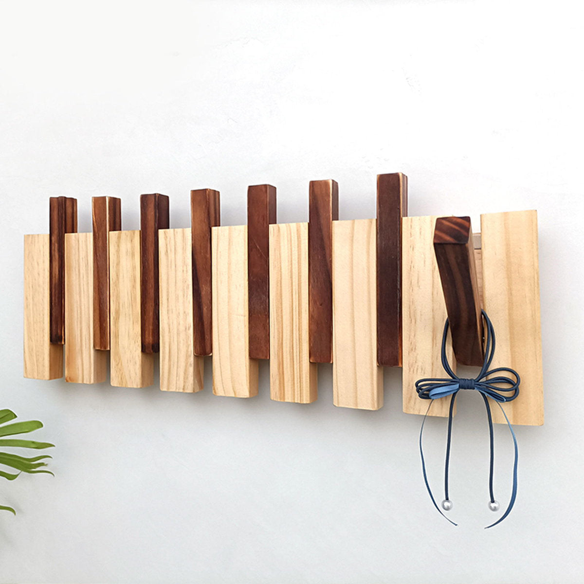 Furnishiaa Modern Wall-Mounted Coat Rack with Wooden Panel & Hooks