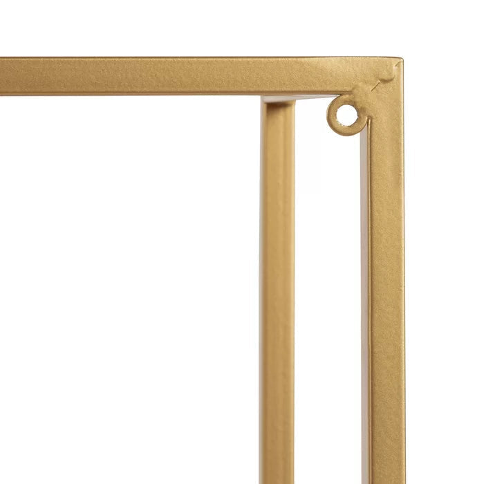 MetaL/Solid Sheesham Wood 4 Piece Square Floating Shelf Set - Furnishiaa -  - 