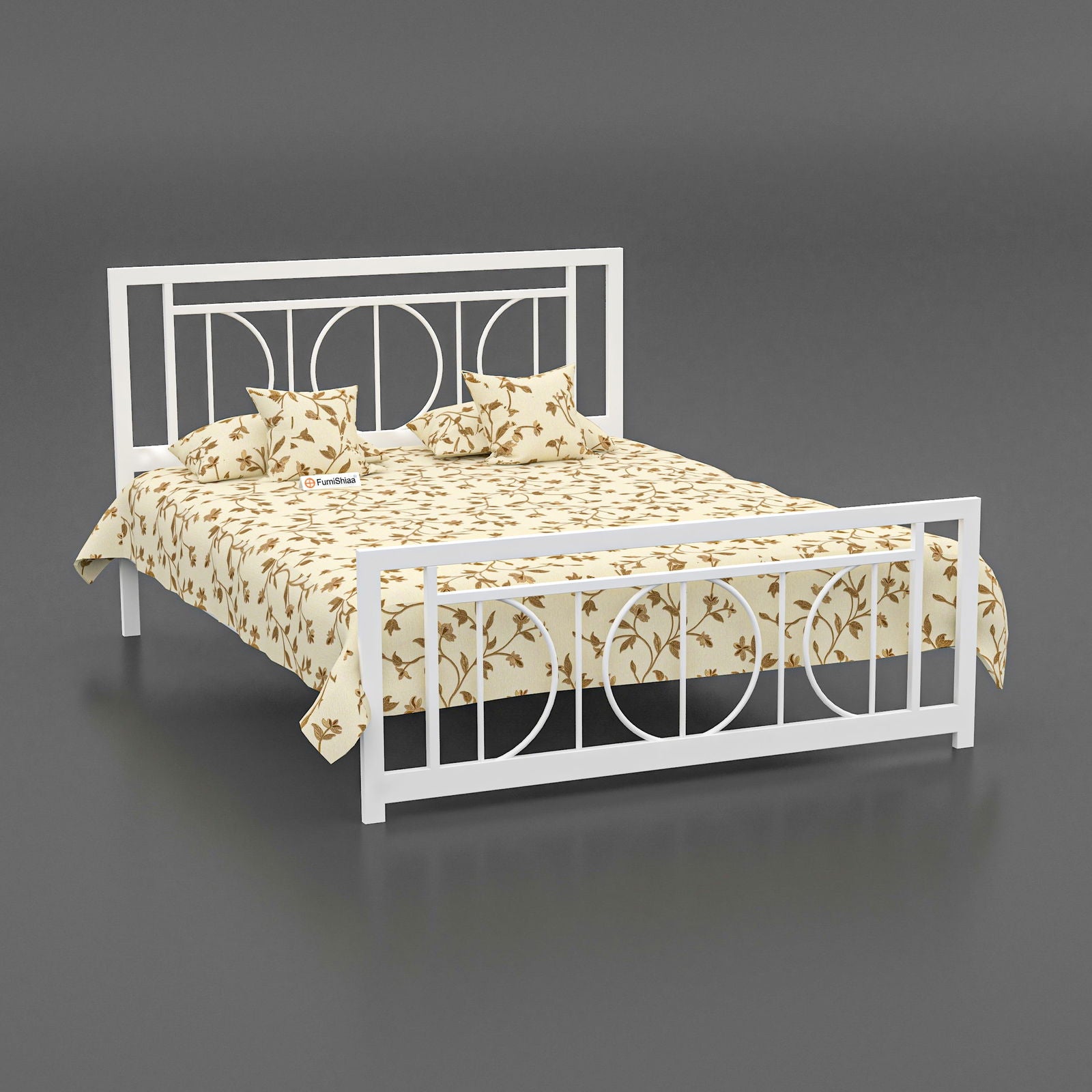 MetalCraft Minimal Moons Iron Bed - Furnishiaa -  - 