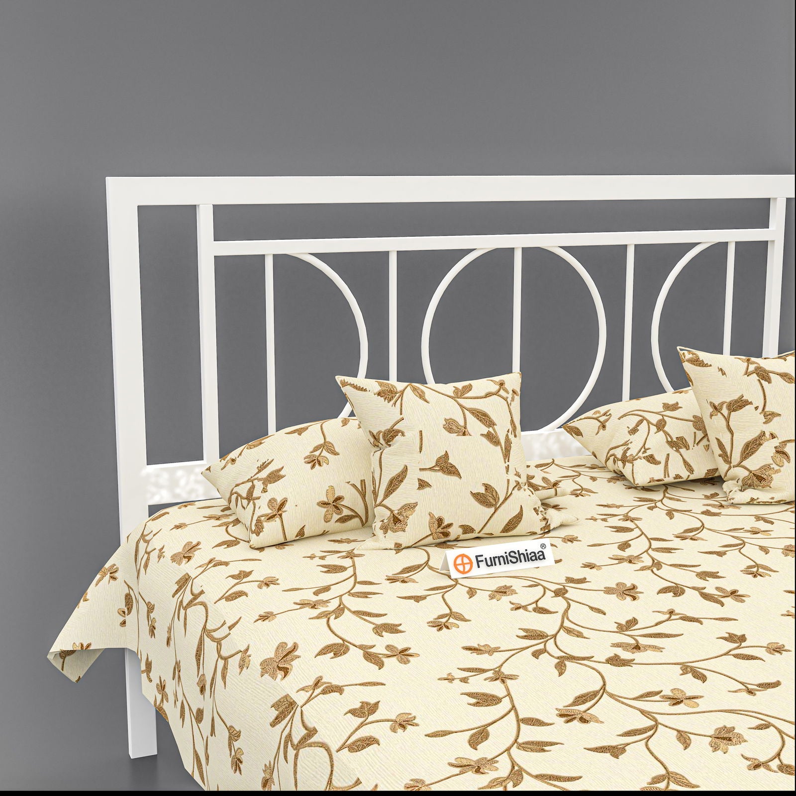 MetalCraft Minimal Moons Iron Bed - Furnishiaa -  - 