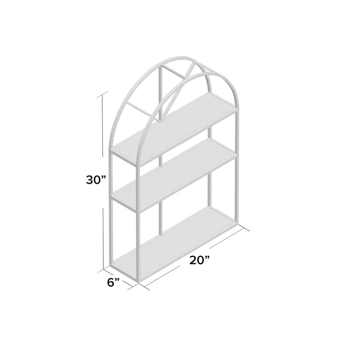 Metal And Solid Sheesham Wood 3-Tier Floating Shelf - Furnishiaa -  - 