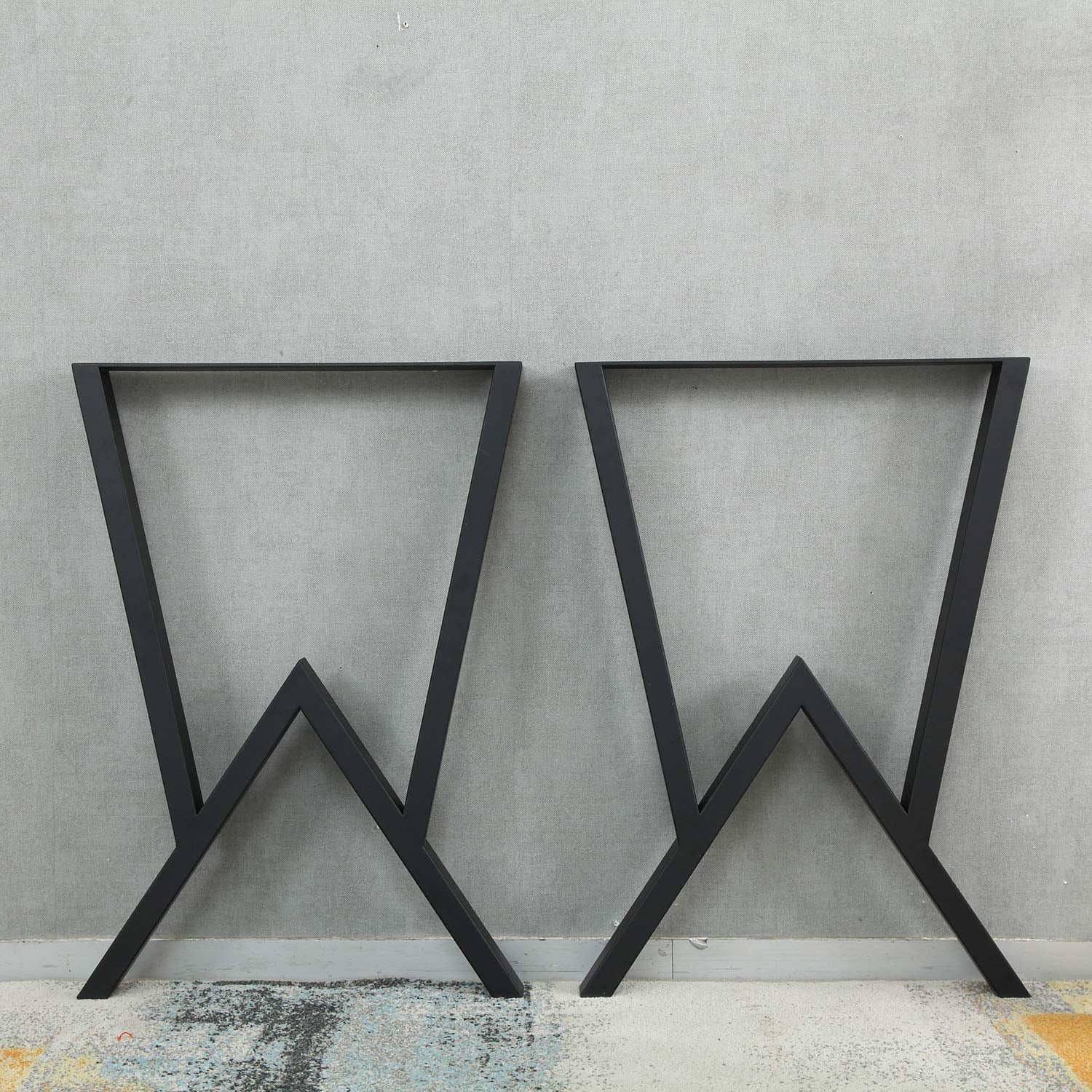 Metal Legs Set of Square Tube W Shape for Table Computer and Study Desk - Furnishiaa -  - 