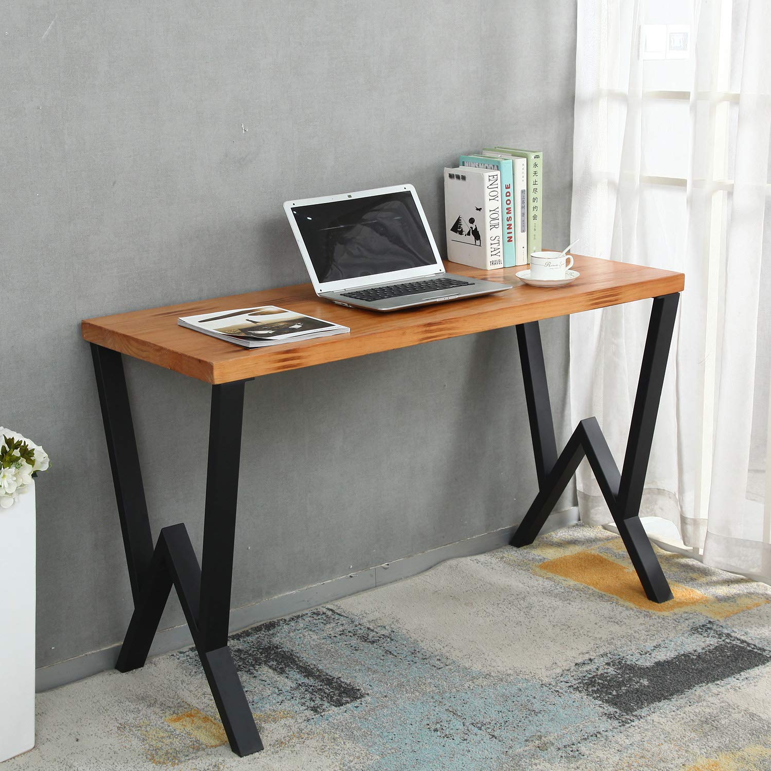 Metal Legs Set of Square Tube W Shape for Table Computer and Study Desk - Furnishiaa -  - 