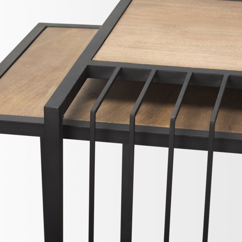 Metal & Solid Wood Nesting Table - Furnishiaa -  - 