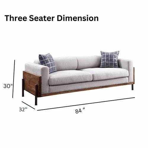 Metal Wood Fluffy Sofa with Iron Legs - Furnishiaa -  - 