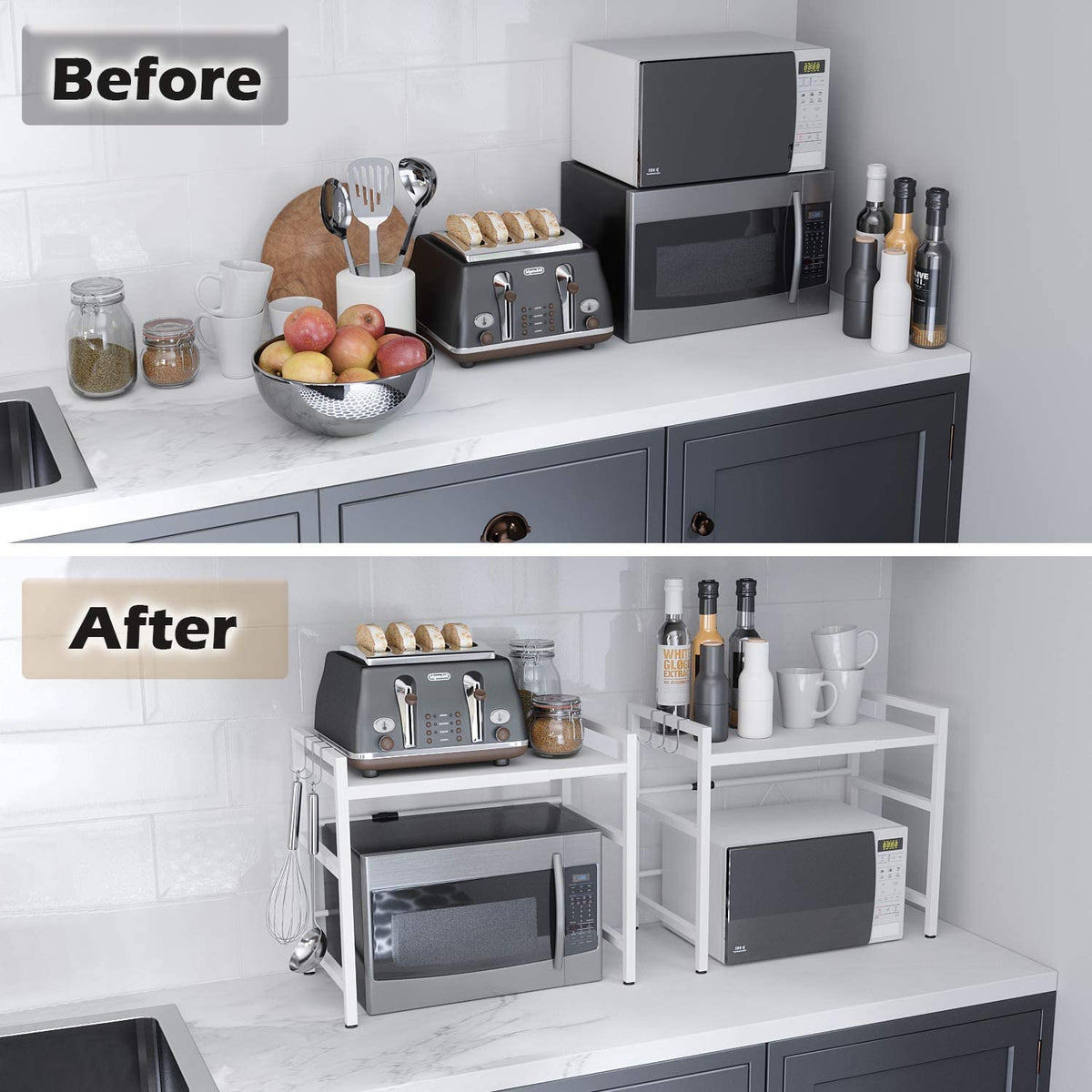 Over Rack Shele Microwave Oven Rack Shelf – Furnishiaa