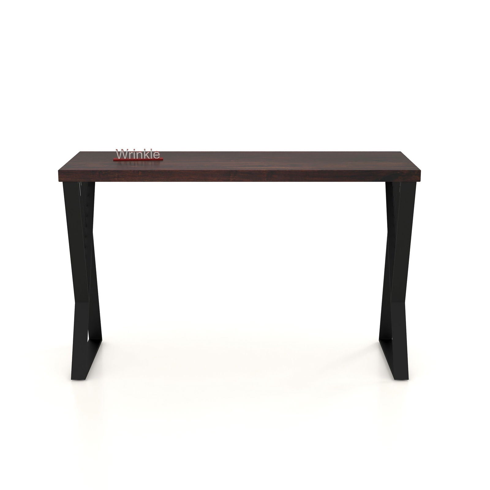 Modern Console Table In Sleek Black Rods Design in Metal With Sheesham Wood top - Furnishiaa -  - 