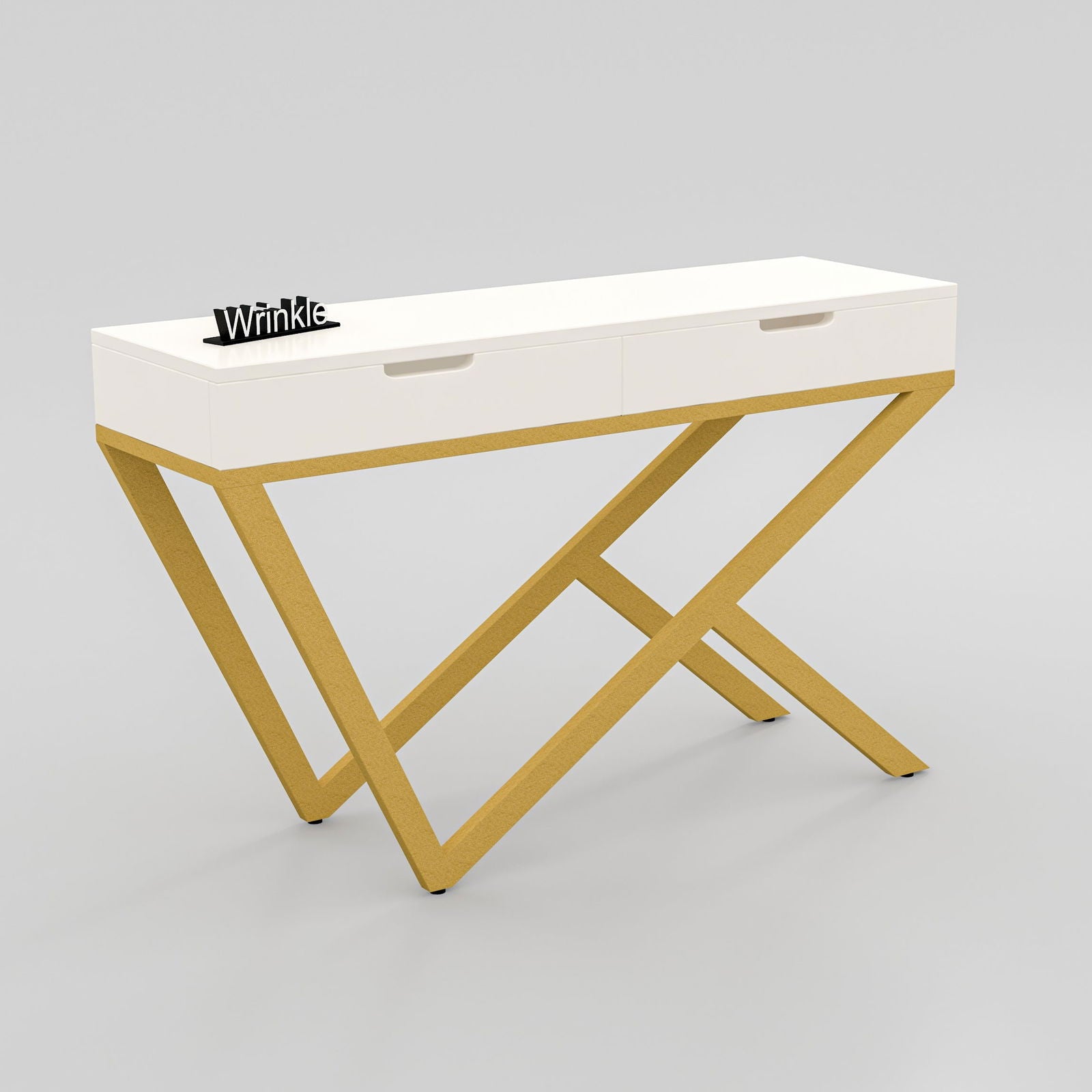 Modern Console Table in Metal With Sheesham Wood top - Furnishiaa -  - 