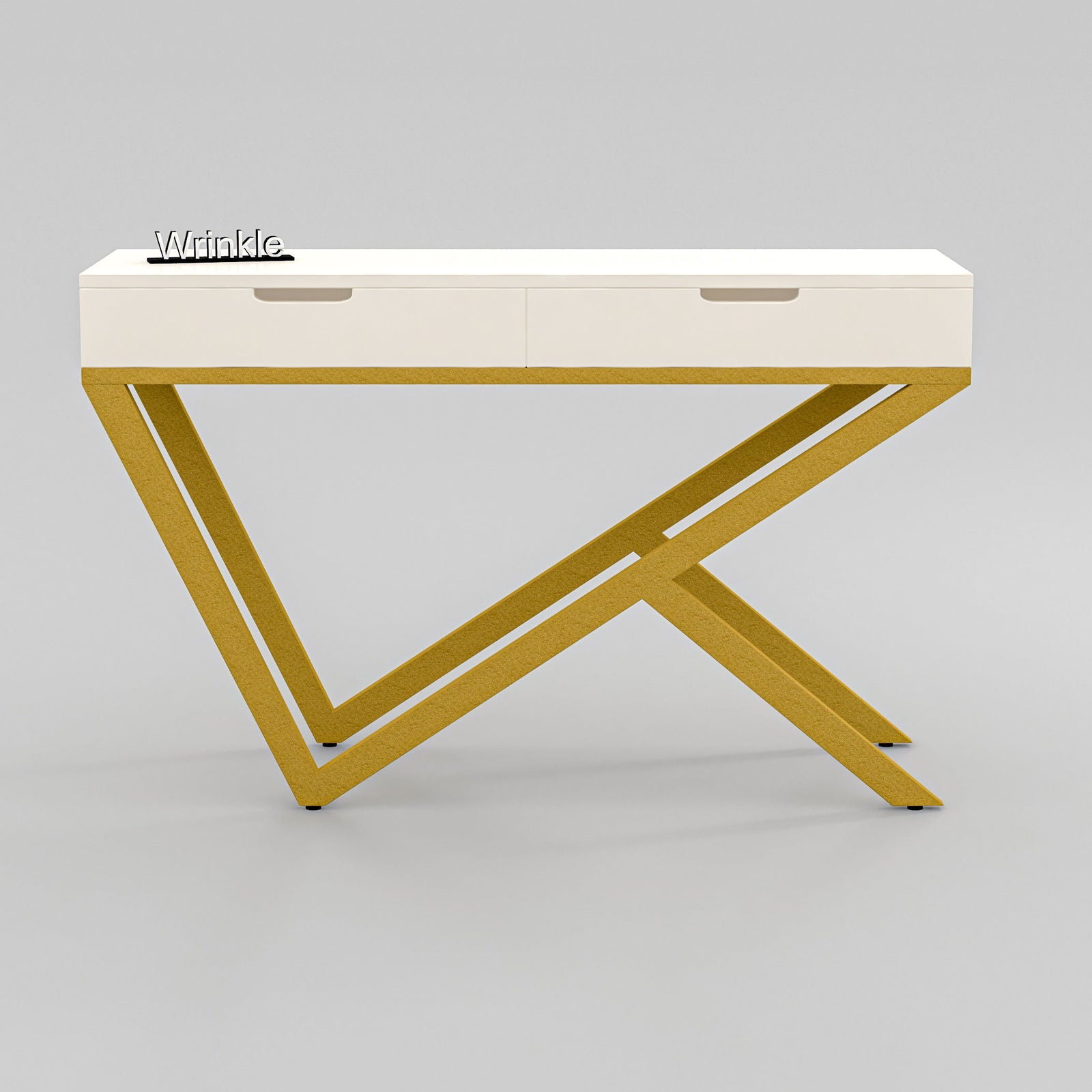 Modern Console Table in Metal With Sheesham Wood top - Furnishiaa -  - 