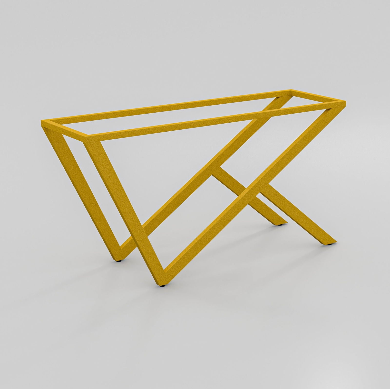 Modern Console Table in Metal With Sheesham Wood top - Furnishiaa -  - 