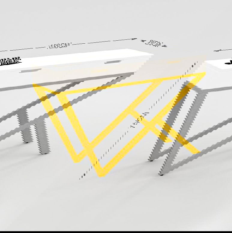 Modern Console Table in Metal With Sheesham Wood top - Furnishiaa -  - 