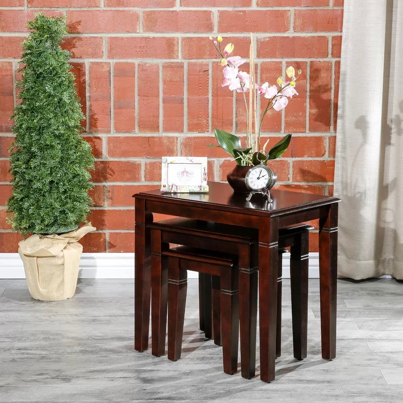 Modern Flair Nesting Table Set of 3 Stools for living Home - Furnishiaa -  - 