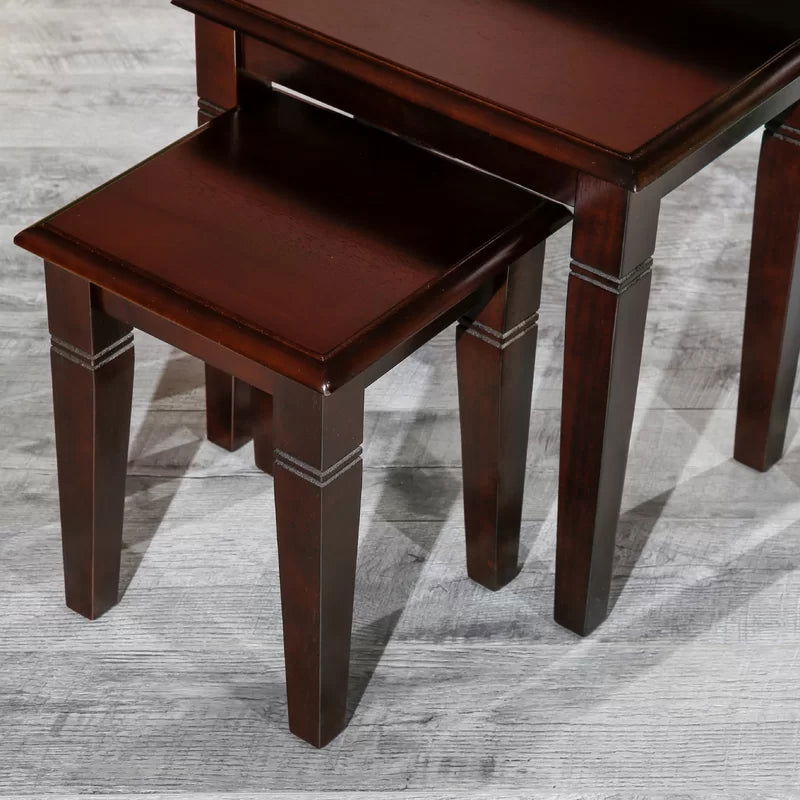 Modern Flair Nesting Table Set of 3 Stools for living Home - Furnishiaa -  - 