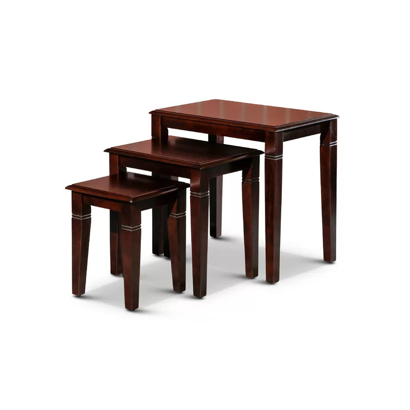 Modern Flair Nesting Table Set of 3 Stools for living Home - Furnishiaa -  - 