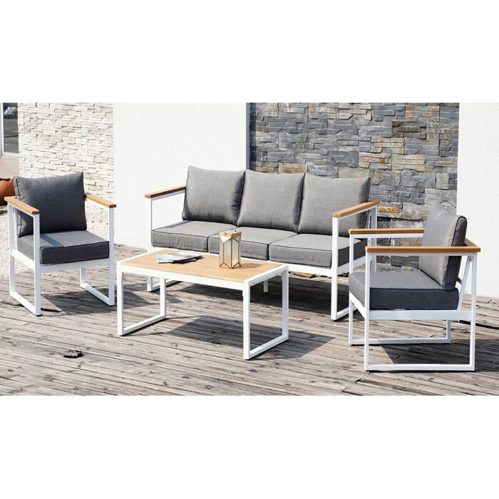 Modern Metal Outdoor Sofa Set with Iron Frame - Furnishiaa -  - 