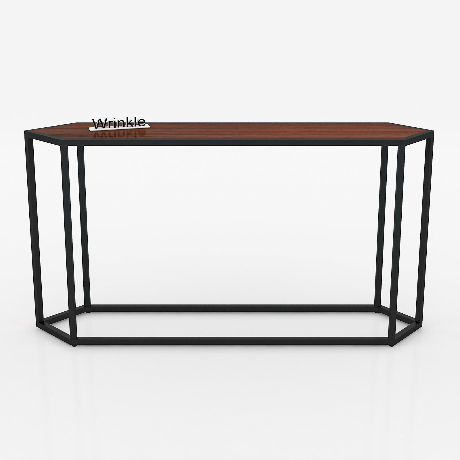 New Rectangle Shaped Black Frame Metal & Wood Console Table - Furnishiaa -  - 