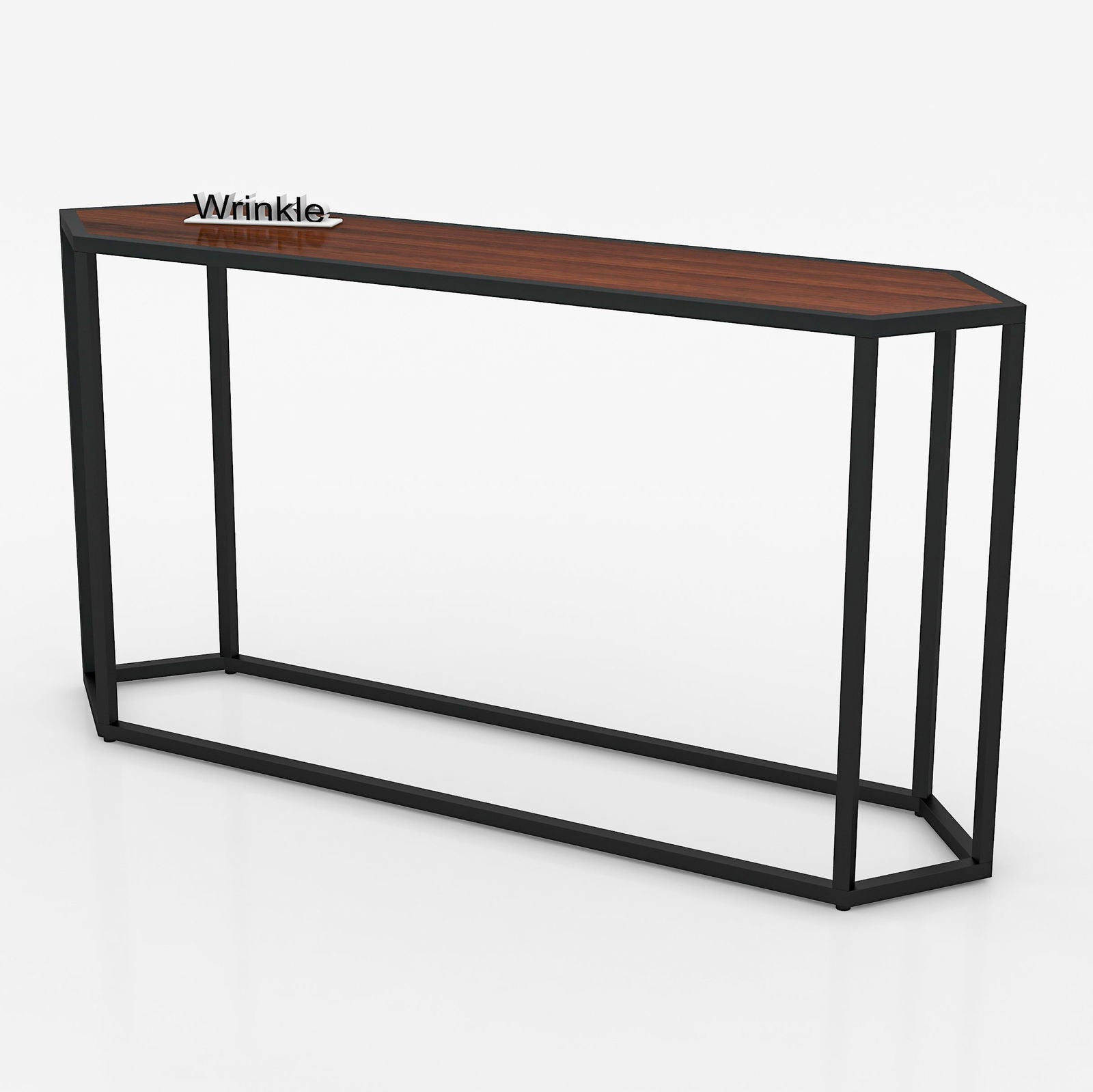 New Rectangle Shaped Black Frame Metal & Wood Console Table - Furnishiaa -  - 
